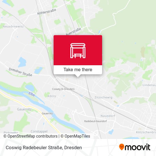 Карта Coswig Radebeuler Straße