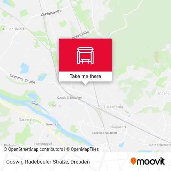 Карта Coswig Radebeuler Straße