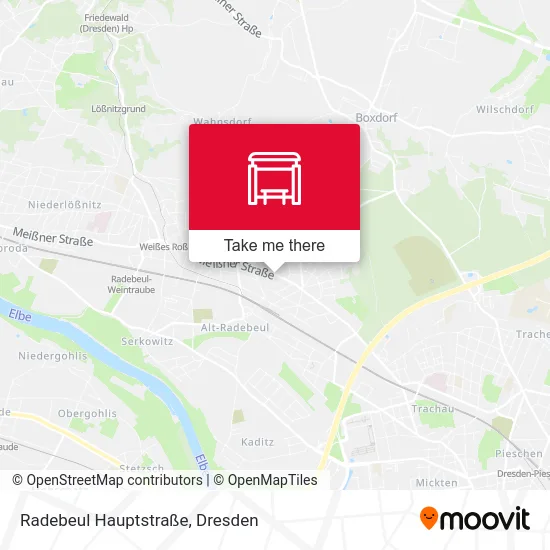Карта Radebeul Hauptstraße