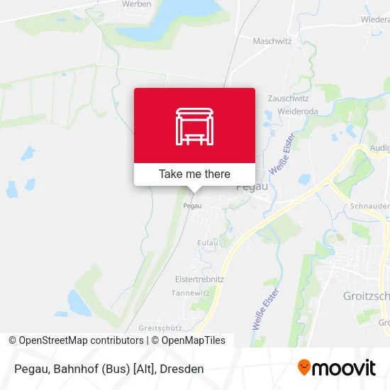 Карта Pegau, Bahnhof (Bus) [Alt]