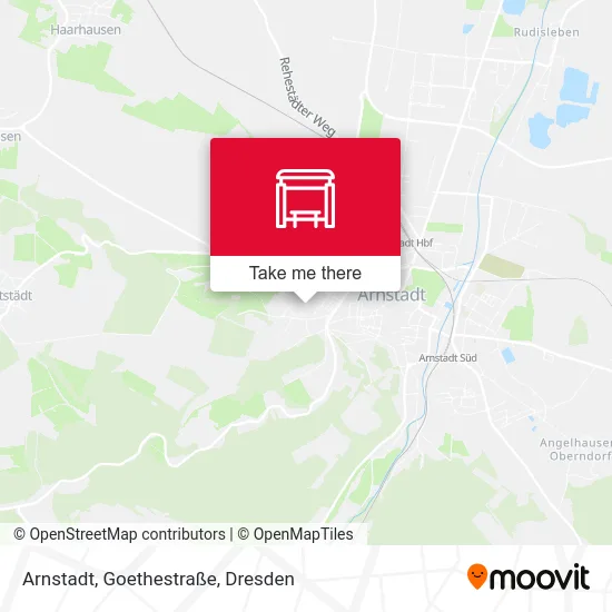 Карта Arnstadt, Goethestraße