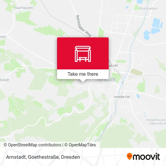 Карта Arnstadt, Goethestraße