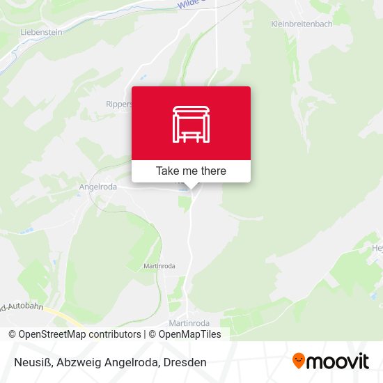 Карта Neusiß, Abzweig Angelroda
