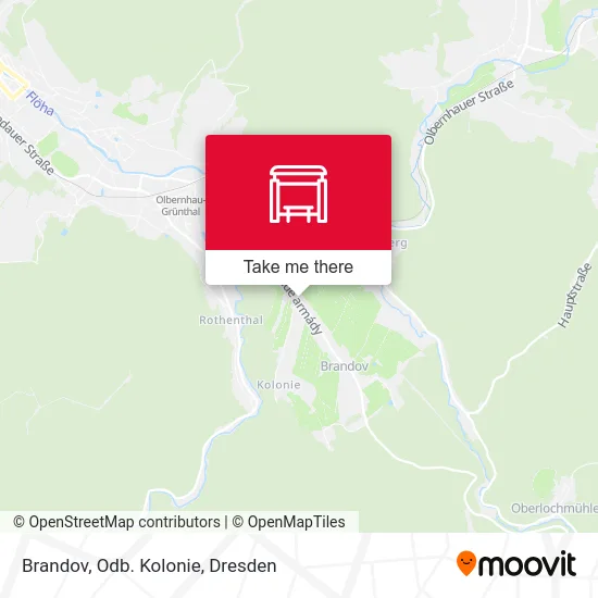 Карта Brandov, Odb. Kolonie