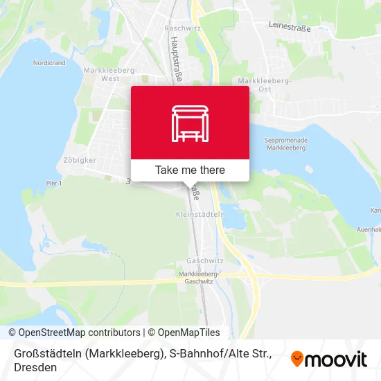 Карта Großstädteln (Markkleeberg), S-Bahnhof / Alte Str.
