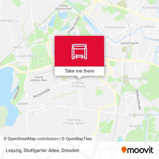 Leipzig, Stuttgarter Allee map