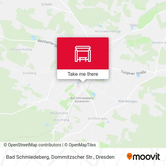 Карта Bad Schmiedeberg, Dommitzscher Str.