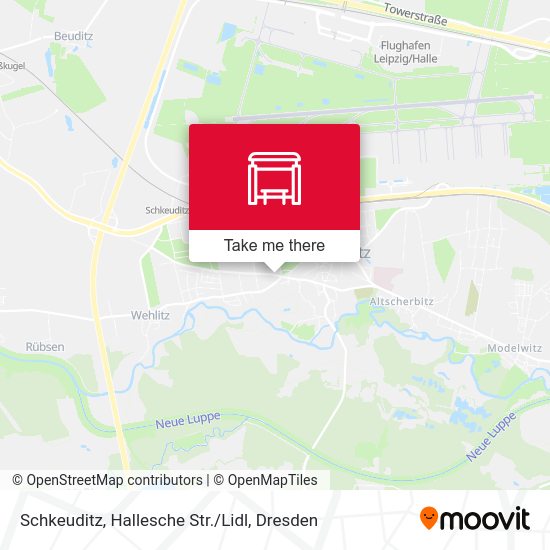 Карта Schkeuditz, Hallesche Str. / Lidl