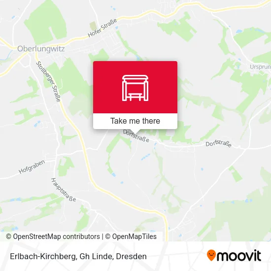 Карта Erlbach-Kirchberg, Gh Linde
