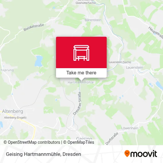 Geising Hartmannmühle map