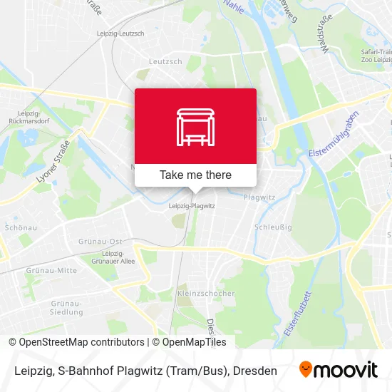 Карта Leipzig, S-Bahnhof Plagwitz (Tram / Bus)