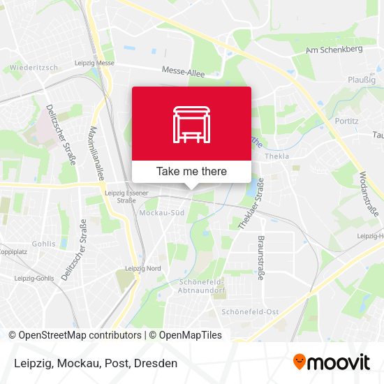 Карта Leipzig, Mockau, Post