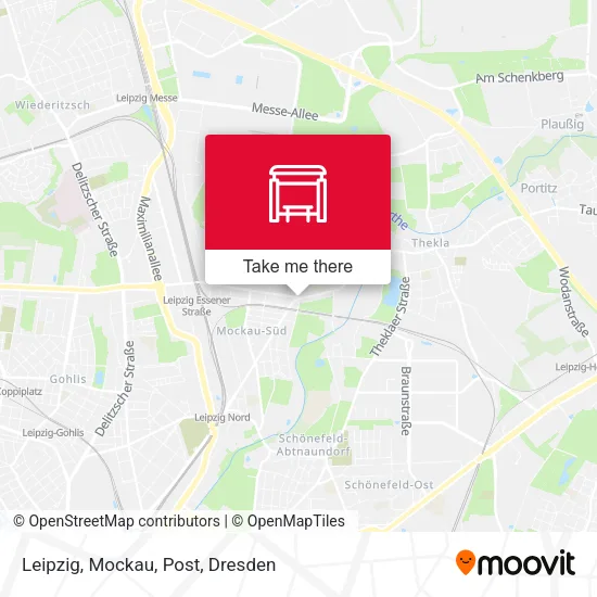 Карта Leipzig, Mockau, Post