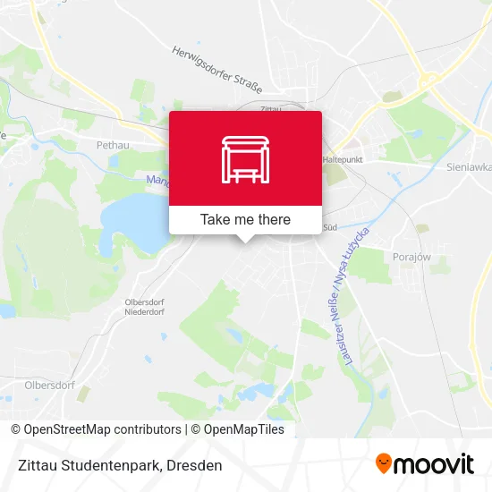 Карта Zittau Studentenpark