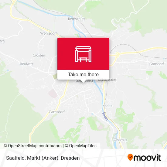 Карта Saalfeld, Markt (Anker)
