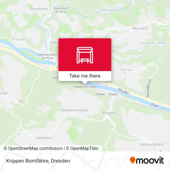 Карта Krippen Bornfähre