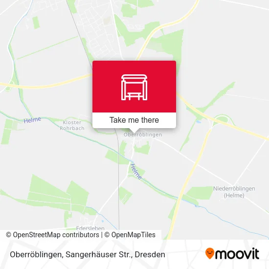 Карта Oberröblingen, Sangerhäuser Str.