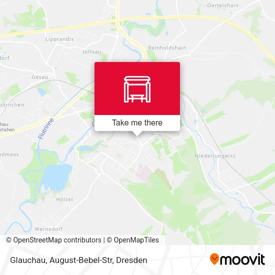 Карта Glauchau, August-Bebel-Str