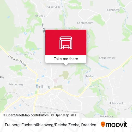 Карта Freiberg, Fuchsmühlenweg / Reiche Zeche
