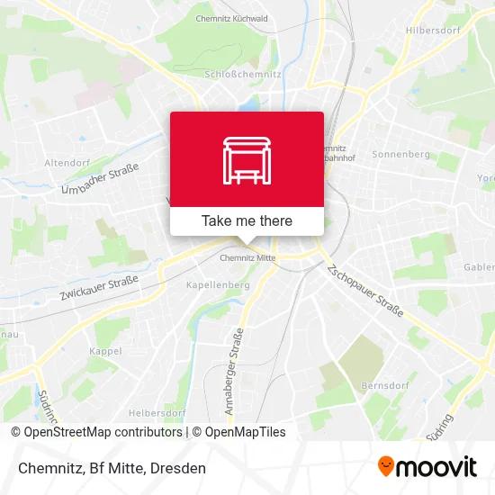 Chemnitz, Bf Mitte map