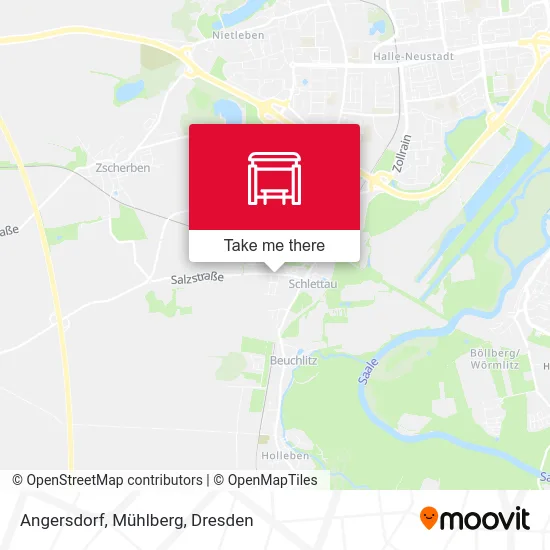 Карта Angersdorf, Mühlberg