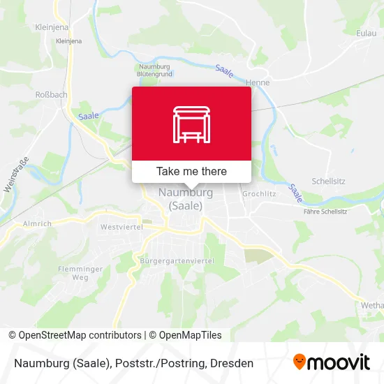 Naumburg (Saale), Poststr. / Postring map