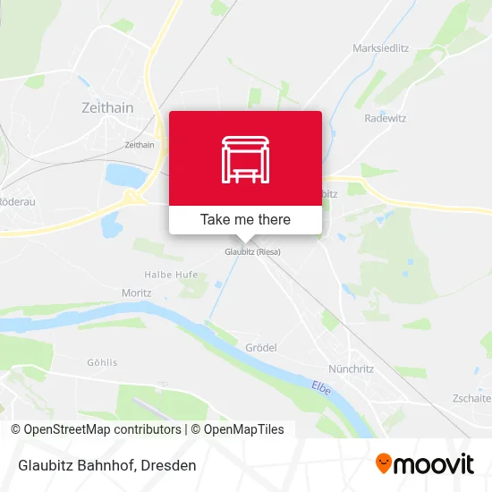 Glaubitz Bahnhof map