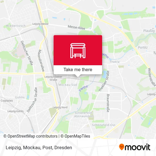 Leipzig, Mockau, Post map