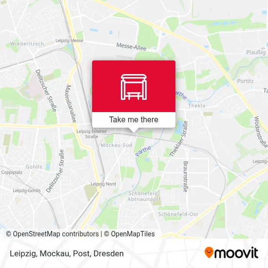 Leipzig, Mockau, Post map