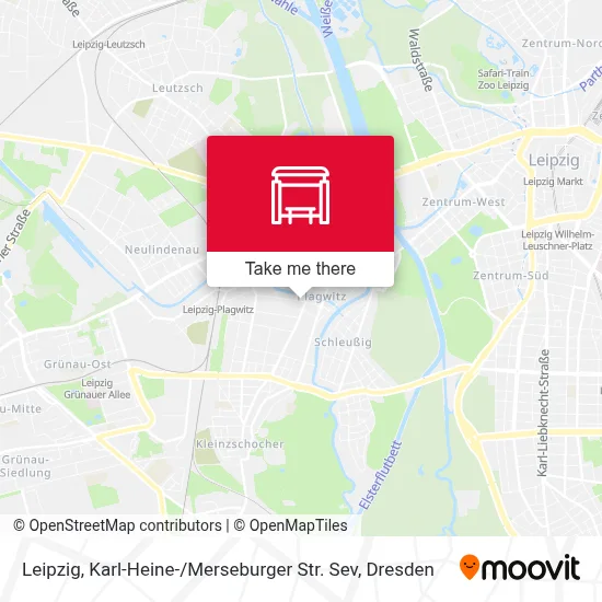 Leipzig, Karl-Heine- / Merseburger Str. Sev map