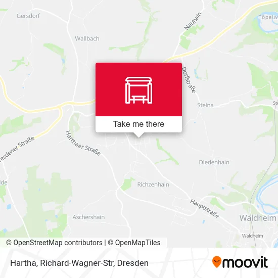 Hartha, Richard-Wagner-Str map