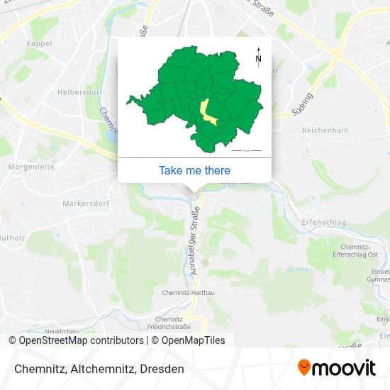 Chemnitz, Altchemnitz map