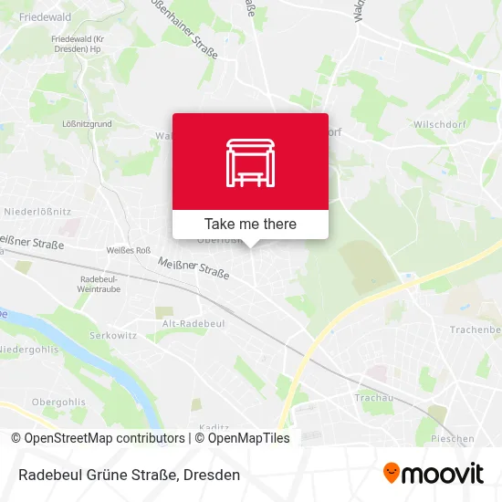 Radebeul Grüne Straße map