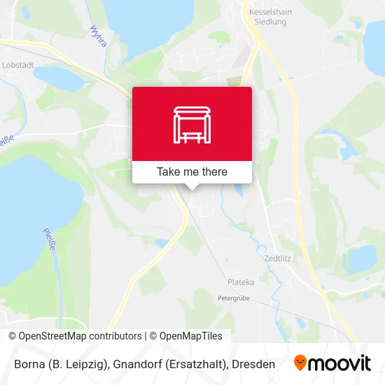 Карта Borna (B. Leipzig), Gnandorf (Ersatzhalt)