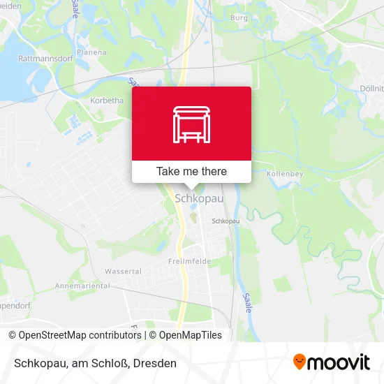 Карта Schkopau, am Schloß