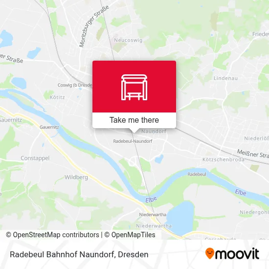 Radebeul Bahnhof Naundorf map