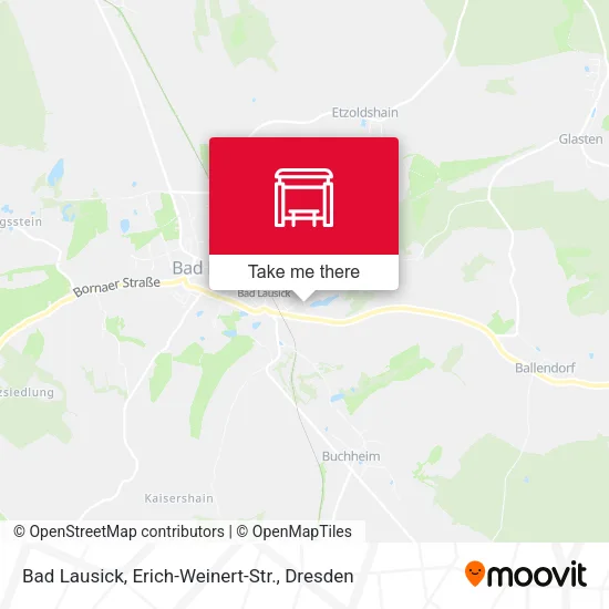 Карта Bad Lausick, Erich-Weinert-Str.