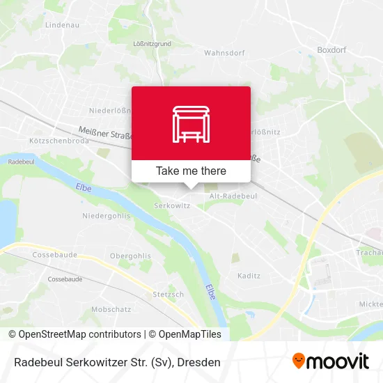 Карта Radebeul Serkowitzer Str. (Sv)