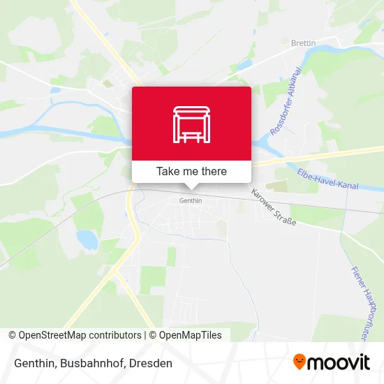 Genthin, Busbahnhof map