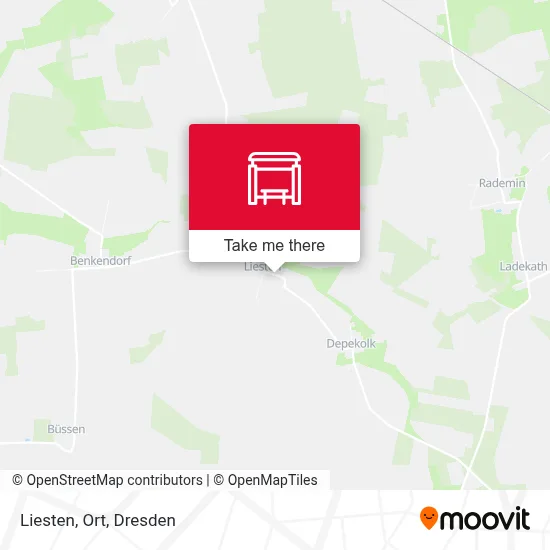 Liesten, Ort map