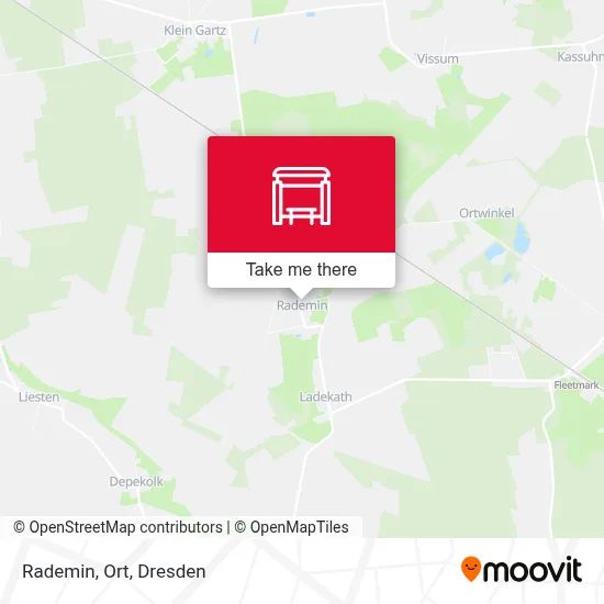 Rademin, Ort map