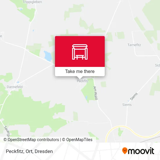 Peckfitz, Ort map