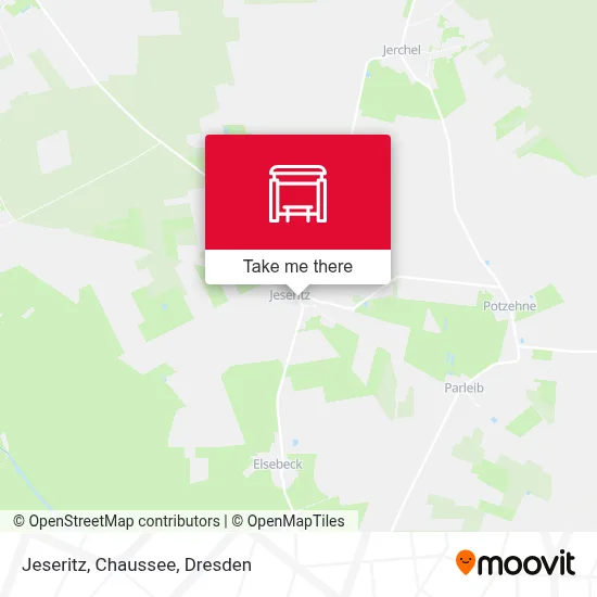 Jeseritz, Chaussee map