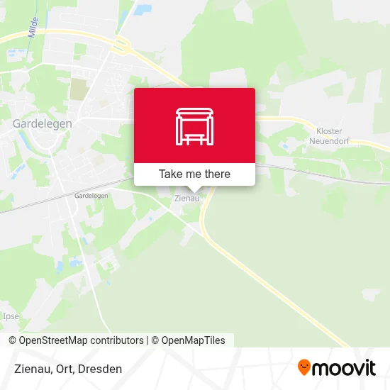 Zienau, Ort map