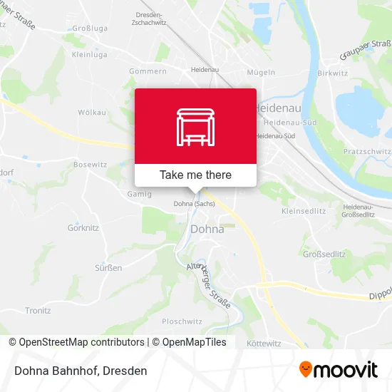 Dohna Bahnhof map