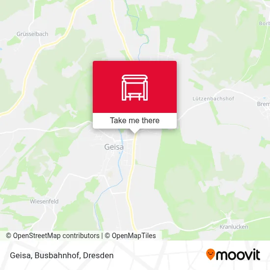 Geisa, Busbahnhof map