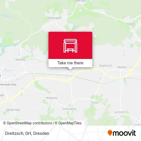 Dreitzsch, Ort map