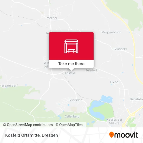 Kösfeld Ortsmitte map