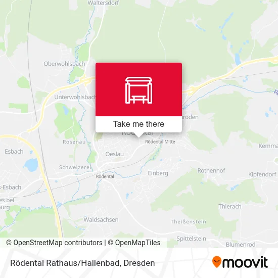 Rödental Rathaus/Hallenbad map