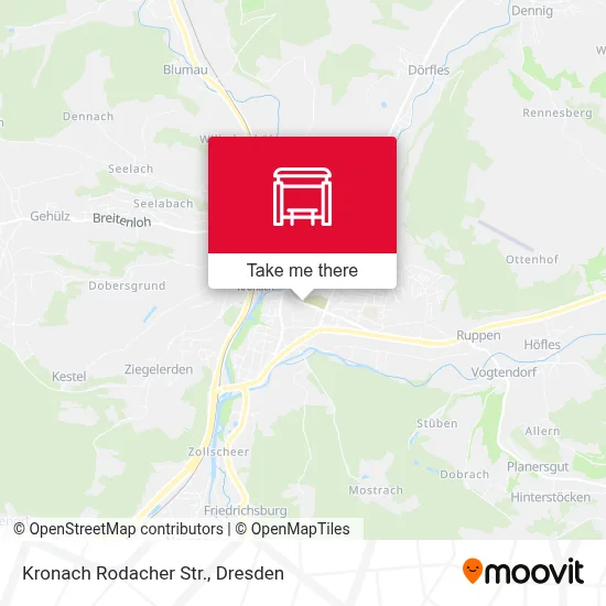 Kronach Rodacher Str. map